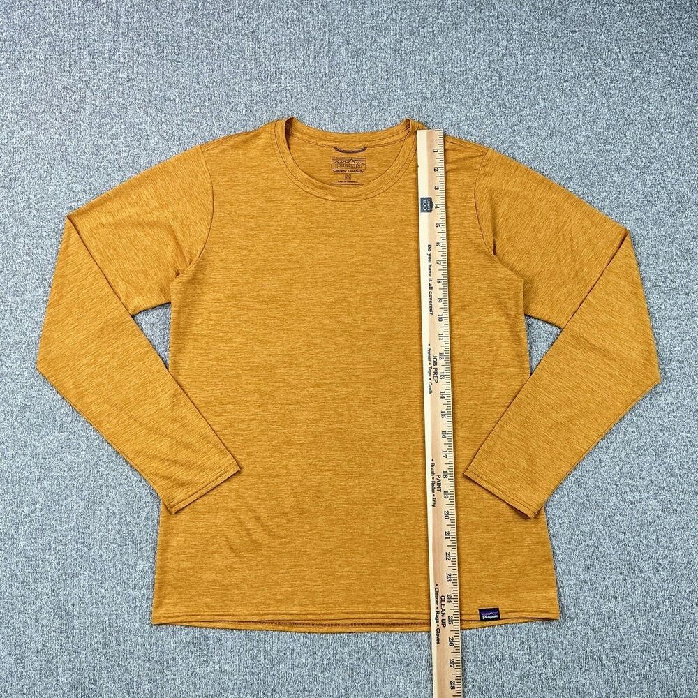 Patagonia Capilene Cool Daily Base Layer Shirt Womens M Yellow Heather L/S Hike - Picture 5 of 7